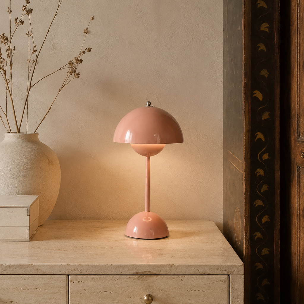 Table Lamp | Dome Shade With Three Brightness Levels, Metal, Gray 3