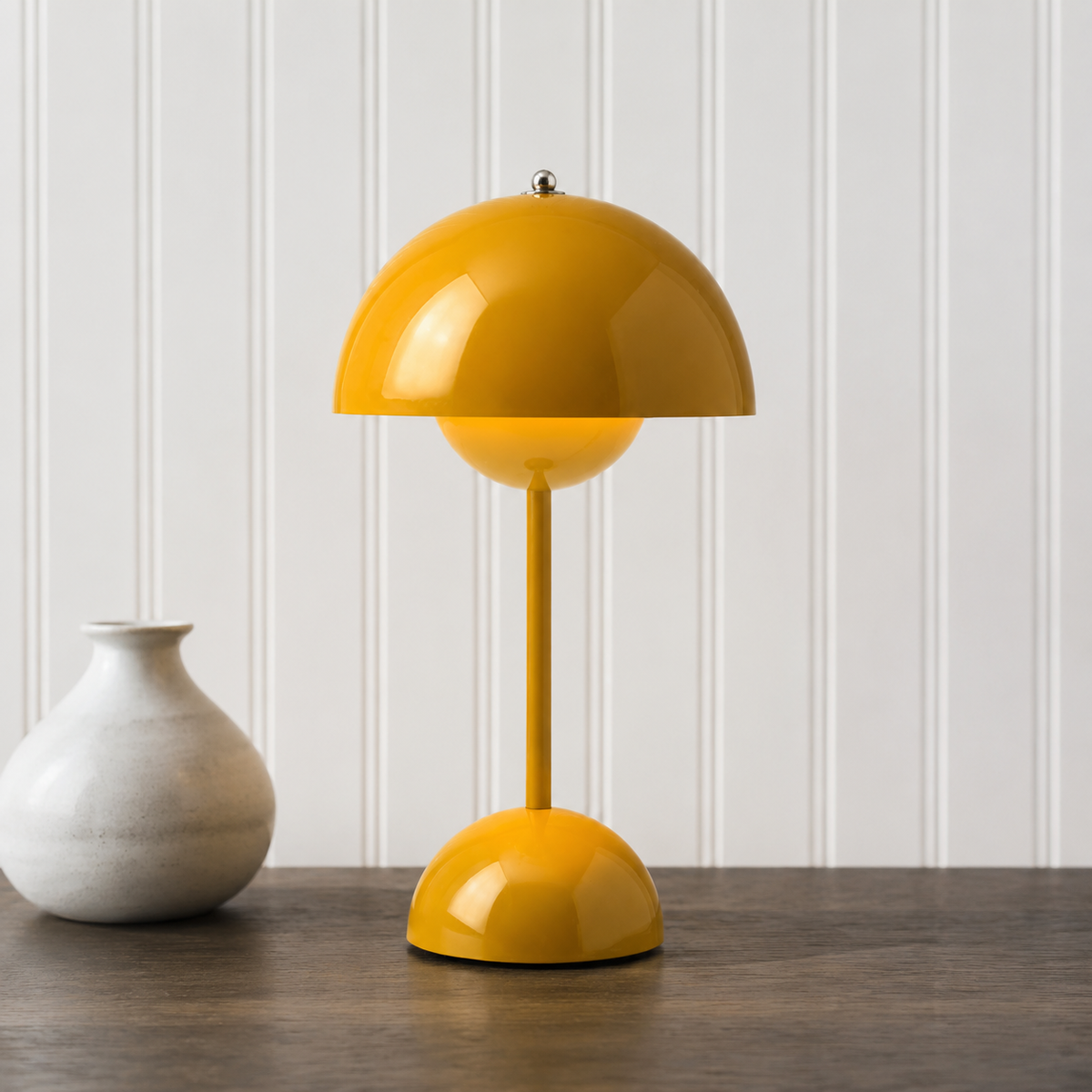 Table Lamp | Dome Shade With Three Brightness Levels, Metal, Gray 4