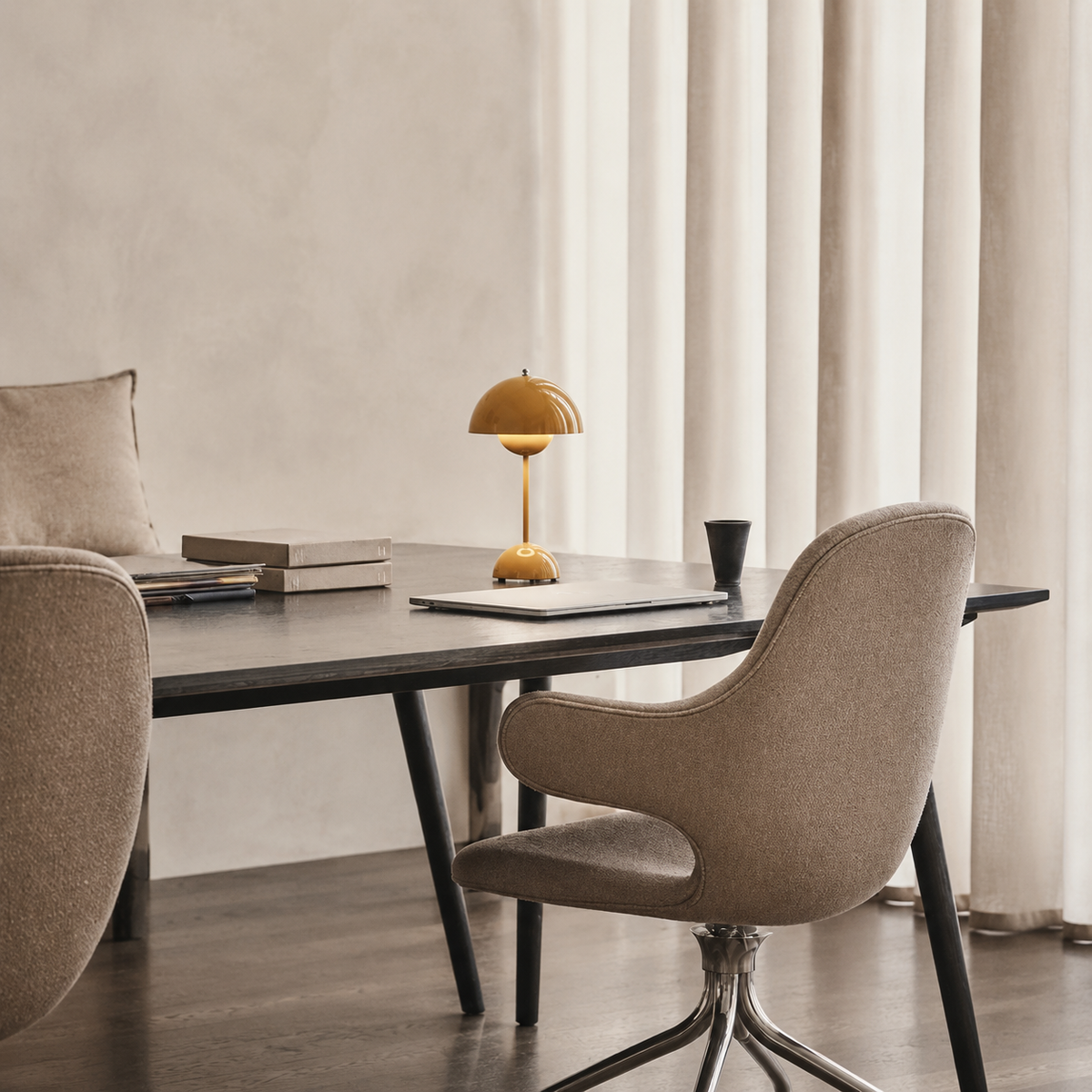 Table Lamp | Dome Shade With Three Brightness Levels, Metal, Gray 5