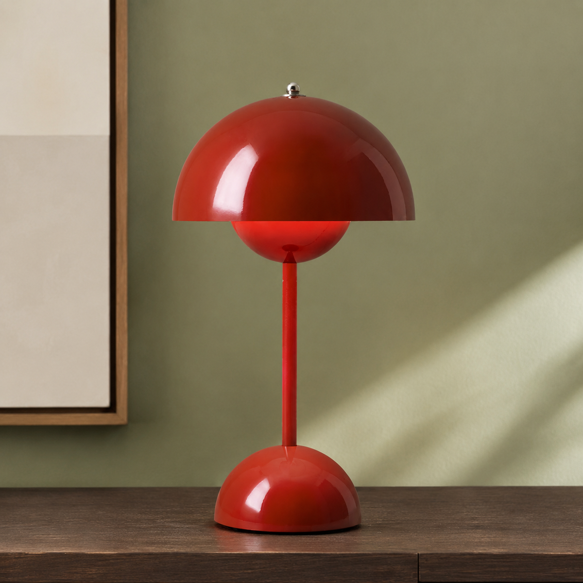 Table Lamp | Dome Shade With Three Brightness Levels, Metal, Gray 6