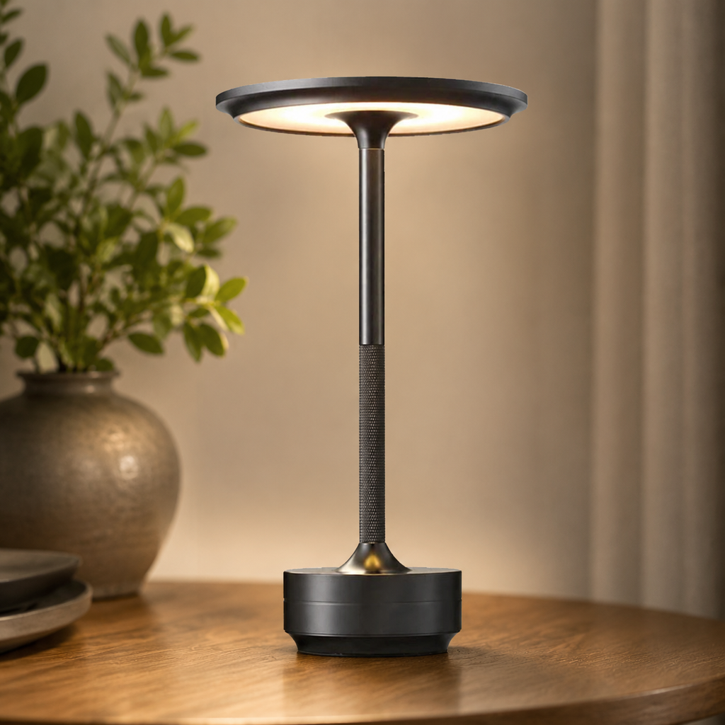 Table Lamp | Rechargeable Touch Dimmable LED Light, Aluminum Alloy, Five Finishes 0