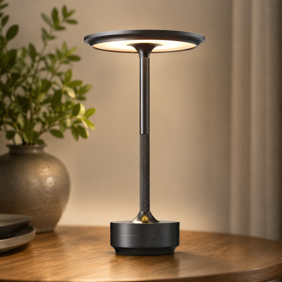 Table Lamp | Rechargeable Touch Dimmable LED Light, Aluminum Alloy, Five Finishes 0