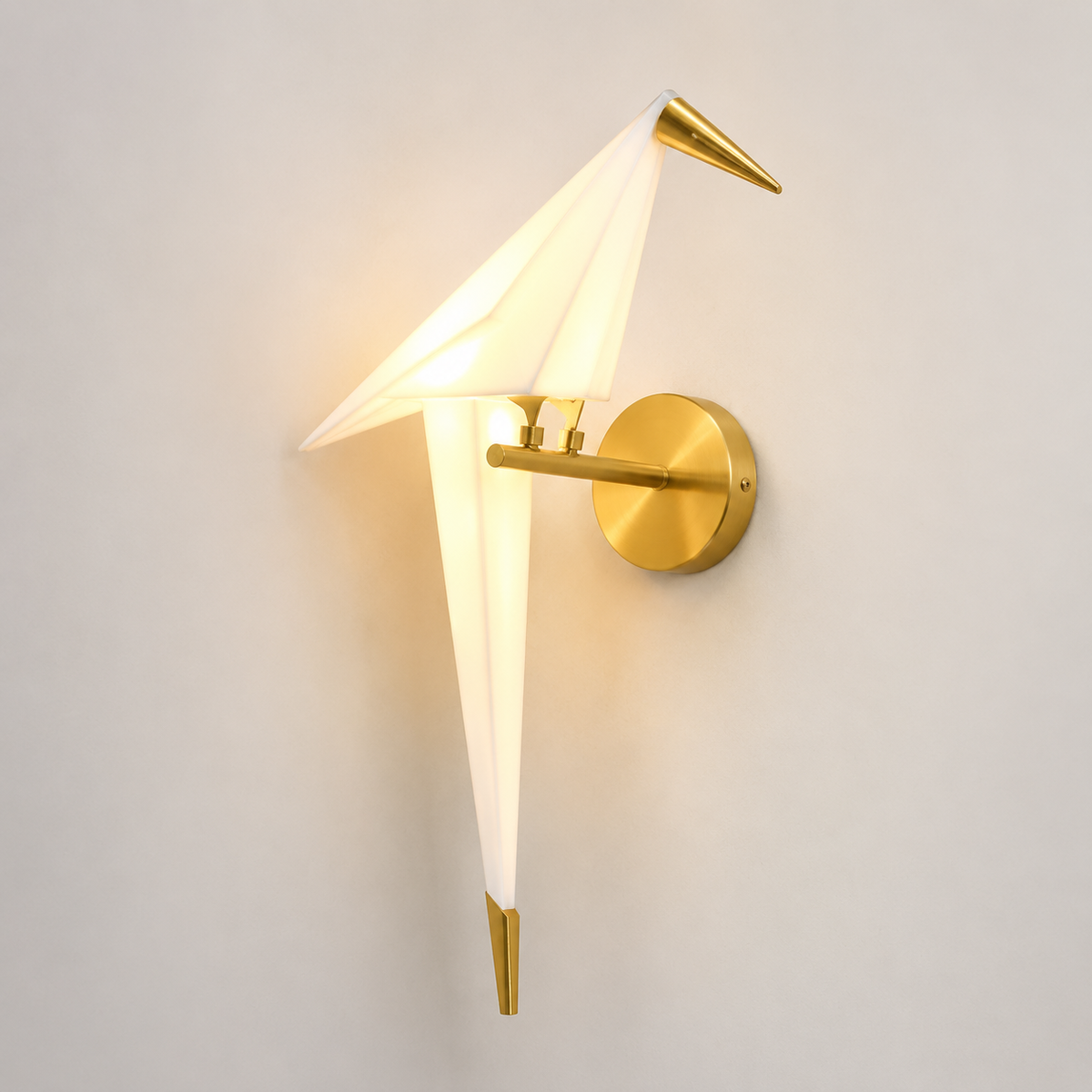 Wall Lamp Decorative Origami Bird Design, Acrylic and Iron, LED Light 0