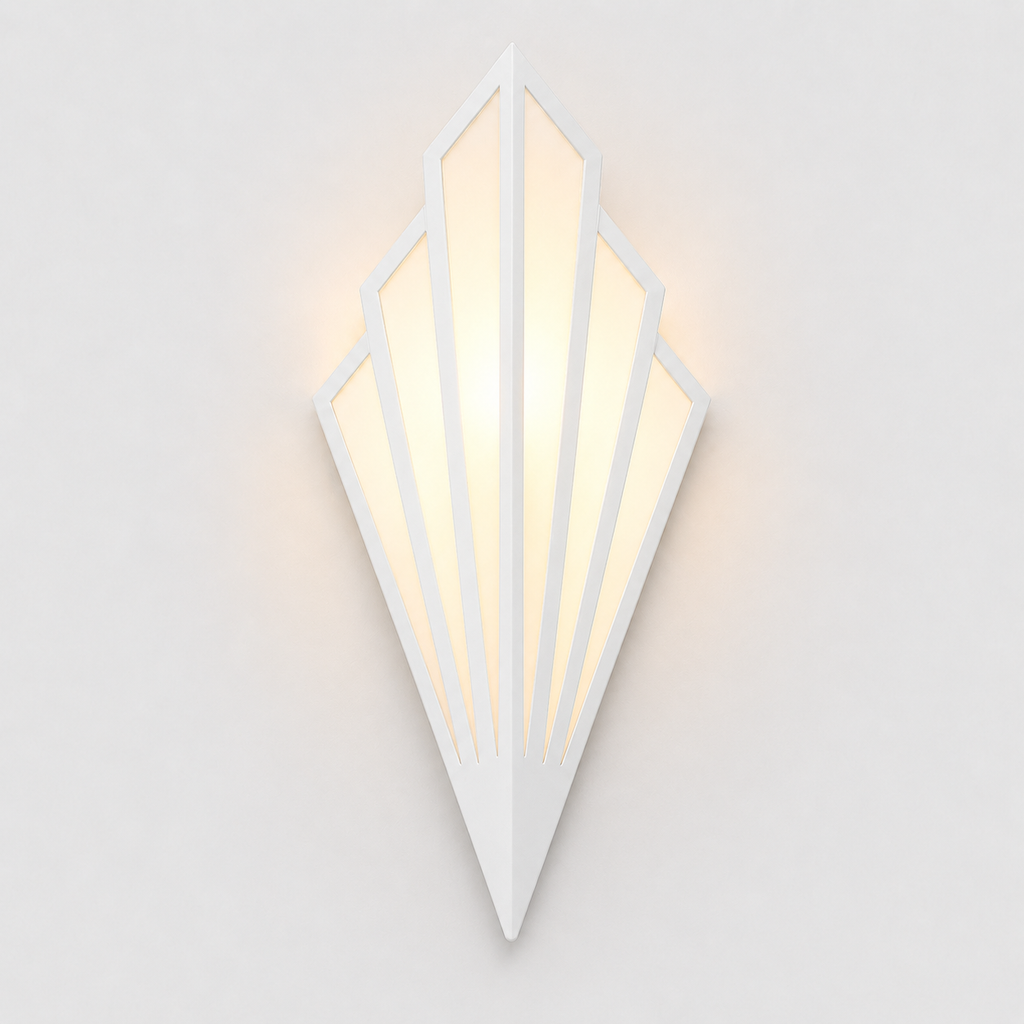 Wall Lamp Geometric Triangular Design, Painted Iron, LED Light 1