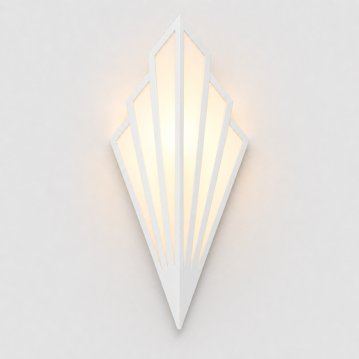Wall Lamp Geometric Triangular Design, Painted Iron, LED Light 1