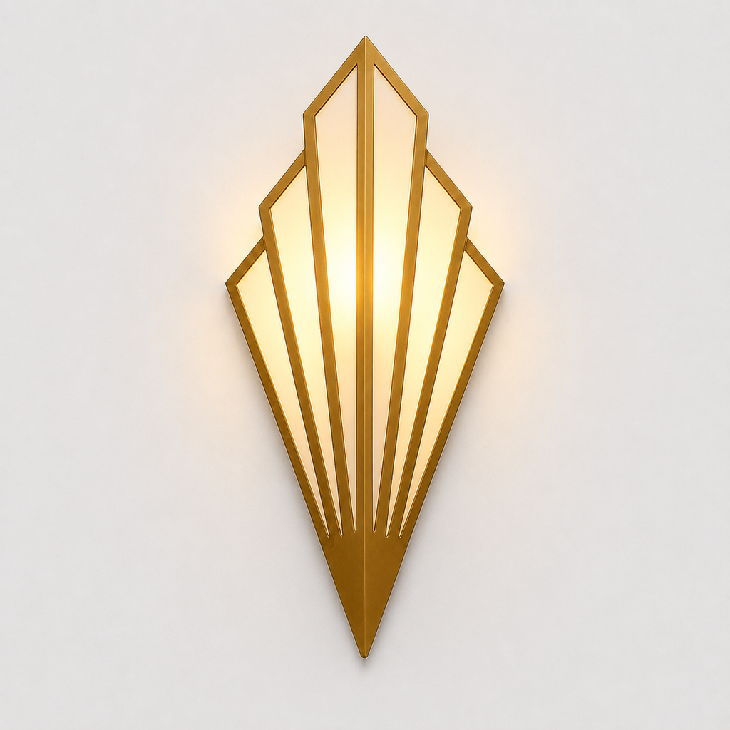 Wall Lamp Geometric Triangular Design, Painted Iron, LED Light 2