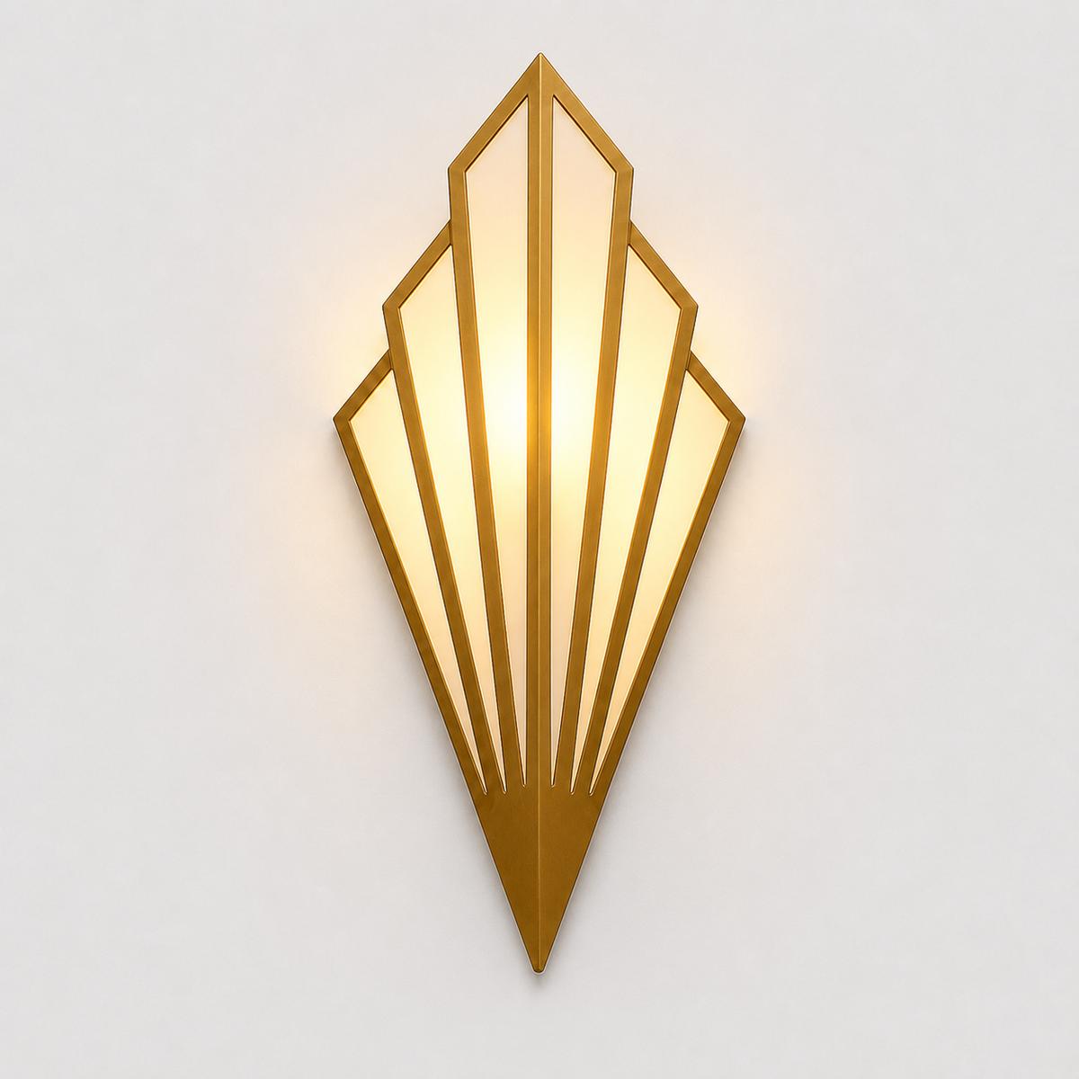 Wall Lamp Geometric Triangular Design, Painted Iron, LED Light 2
