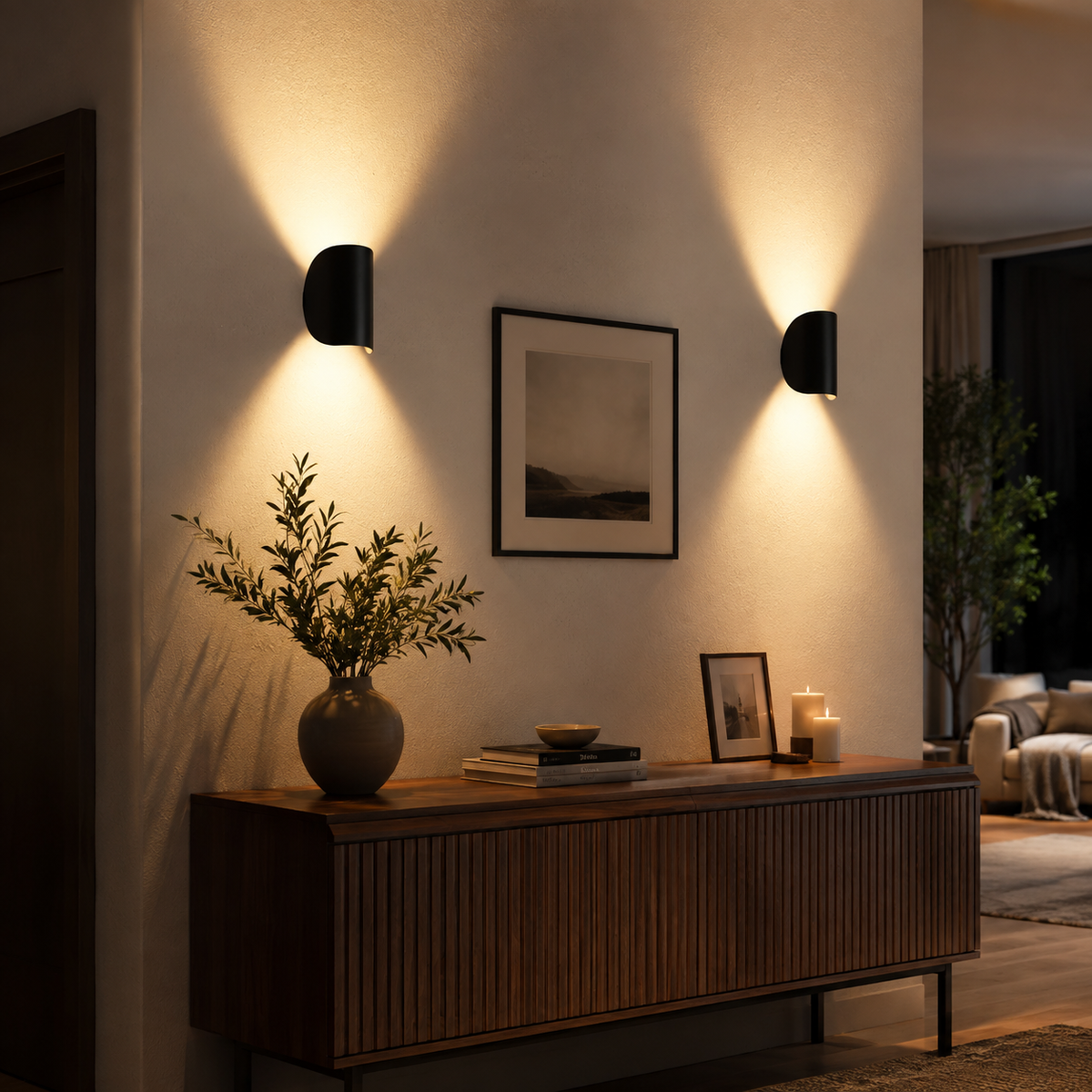 Wall Lamp – Adjustable Up Down Indoor Outdoor Light, Aluminum, Warm White 3000 K 2