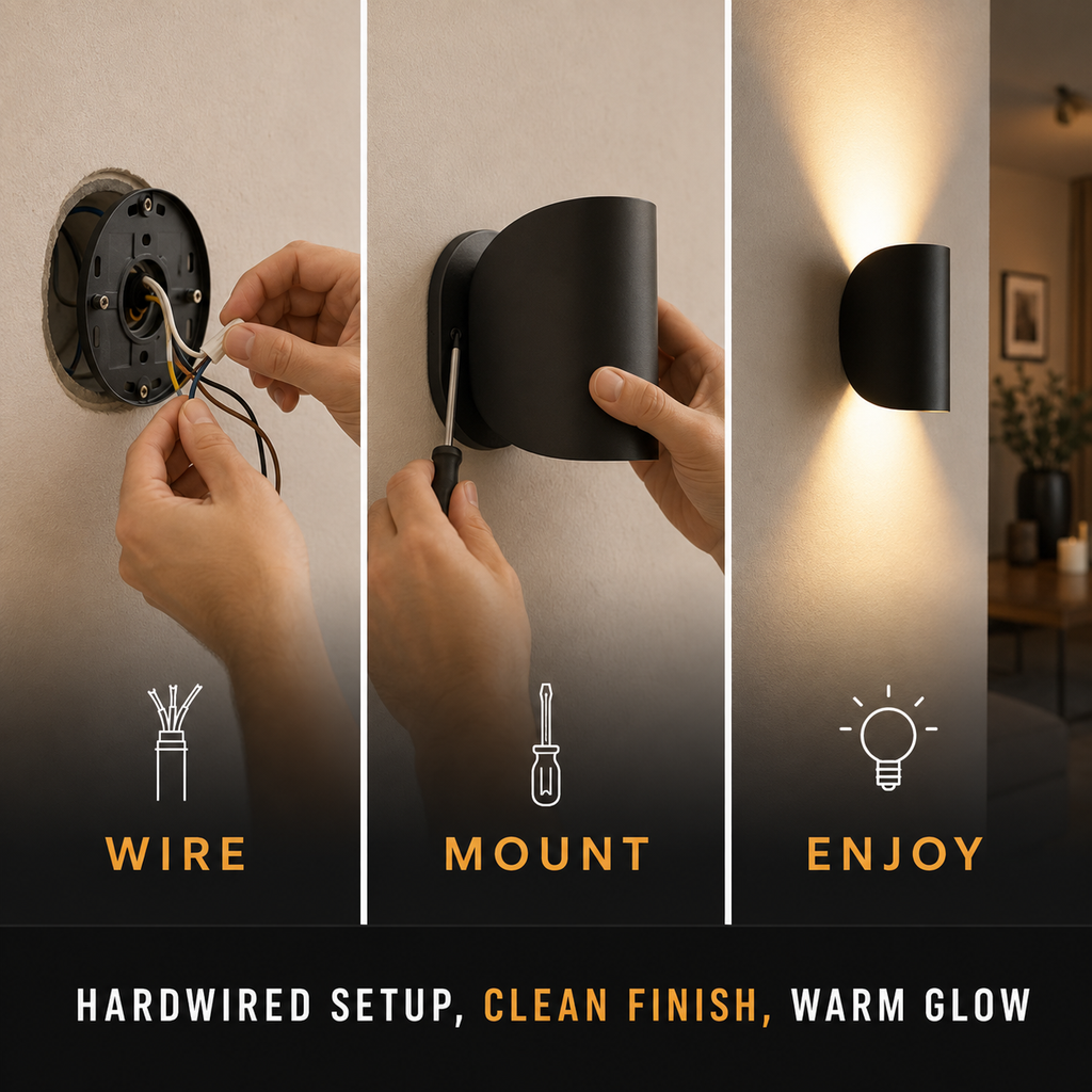 Wall Lamp – Adjustable Up Down Indoor Outdoor Light, Aluminum, Warm White 3000 K 4
