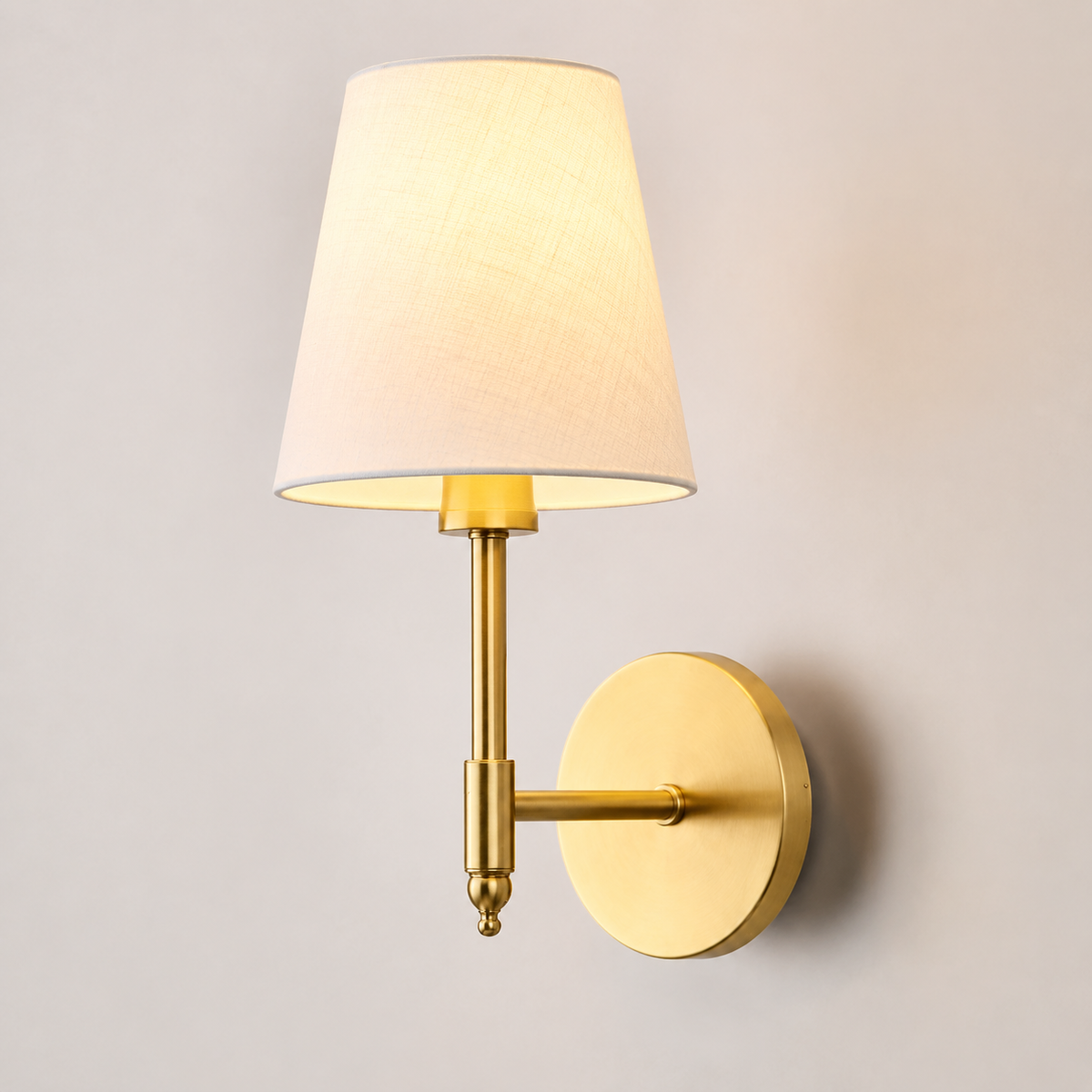 Wall Sconce Set, Cordless Adhesive or Screw Mounting, Tapered Shades, Set of Two 0