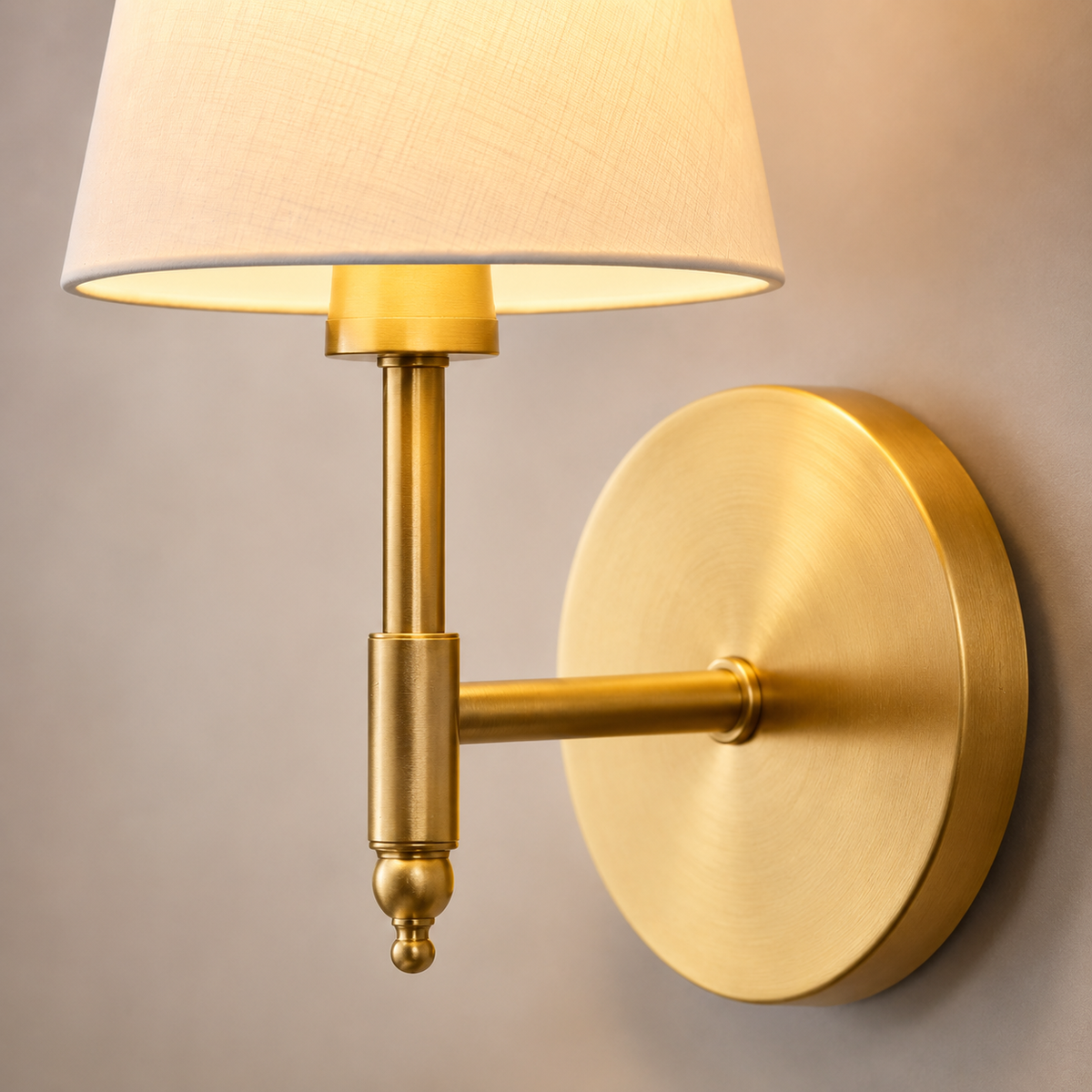 Wall Sconce Set, Cordless Adhesive or Screw Mounting, Tapered Shades, Set of Two 8