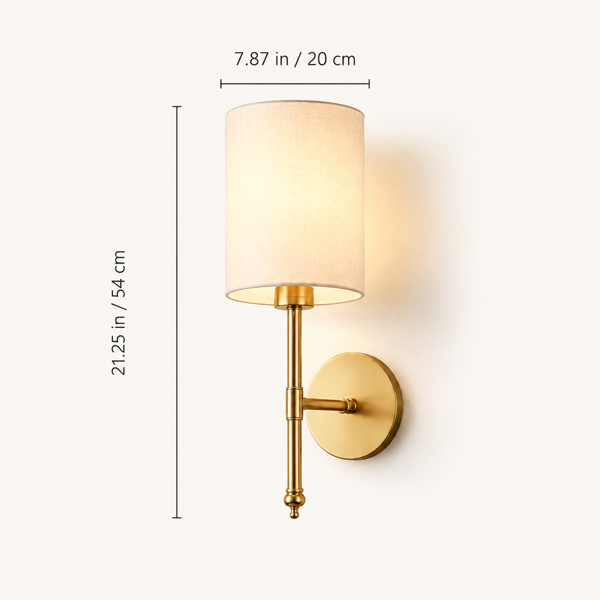 Wall Sconce Set, Cordless Cylindrical Design, Adhesive or Screw Mounting, Set of Two 2