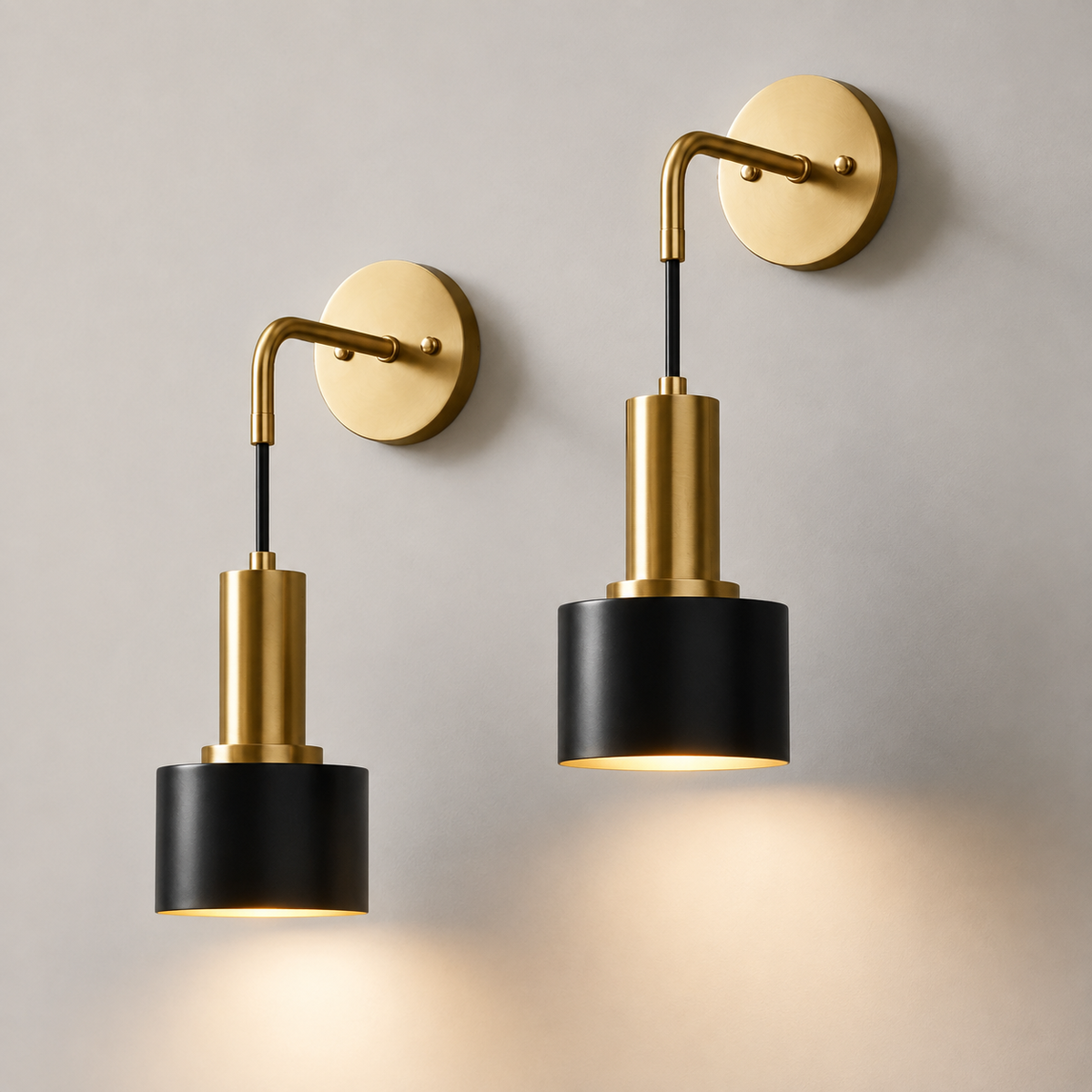 Wall Sconce Set, Cordless Downward Lighting, Metal, Warm Neutral and Cool White 0