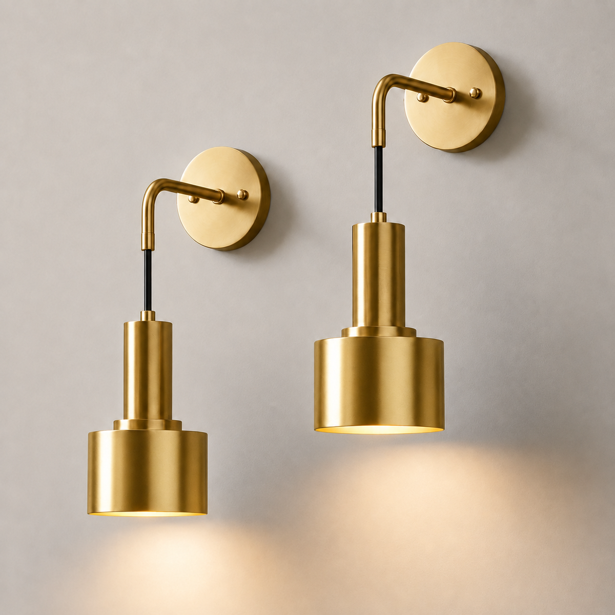 Wall Sconce Set, Cordless Downward Lighting, Metal, Warm Neutral and Cool White 9
