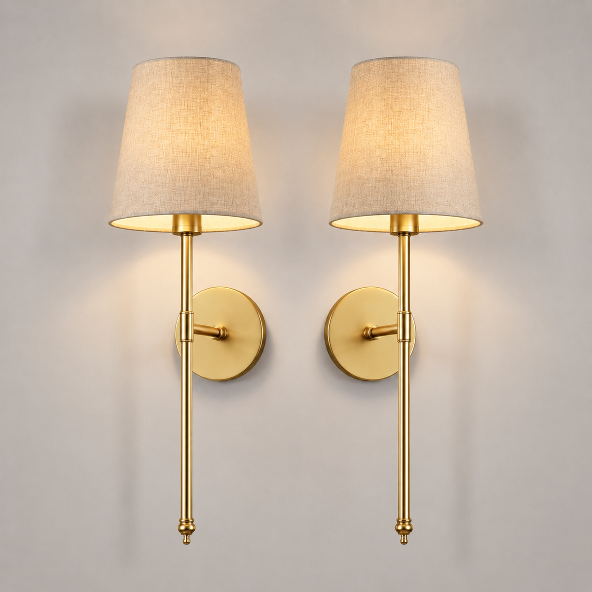 Wall Sconce Set, Cordless Peel and Stick Design, Remote Control Bulb Compatible, Set of Two 0