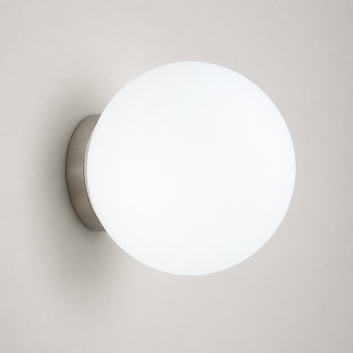 Wall Sconce, Round Globe Design, Matte Glass And Metal, Integrated LED 2