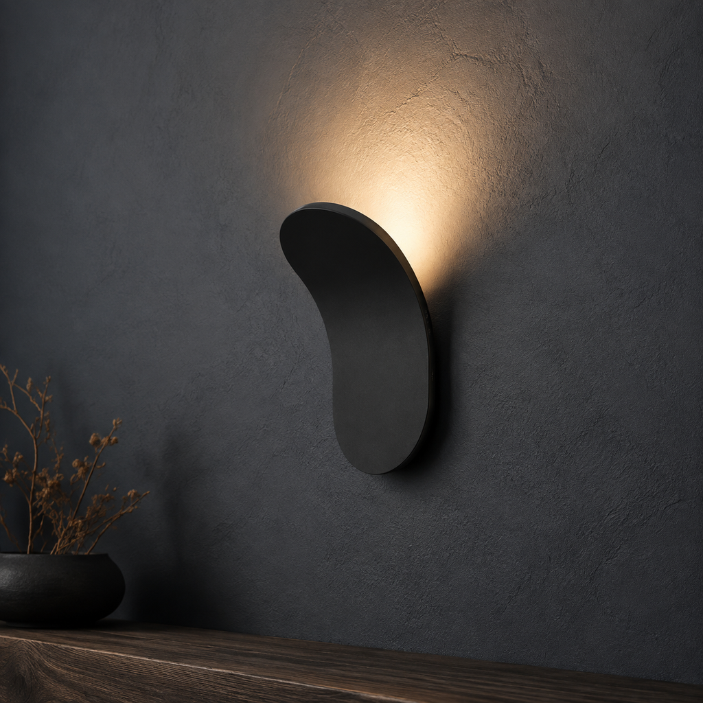 Wall Sconce | Curved Nordic LED Design, Iron, Champagne Finish 0