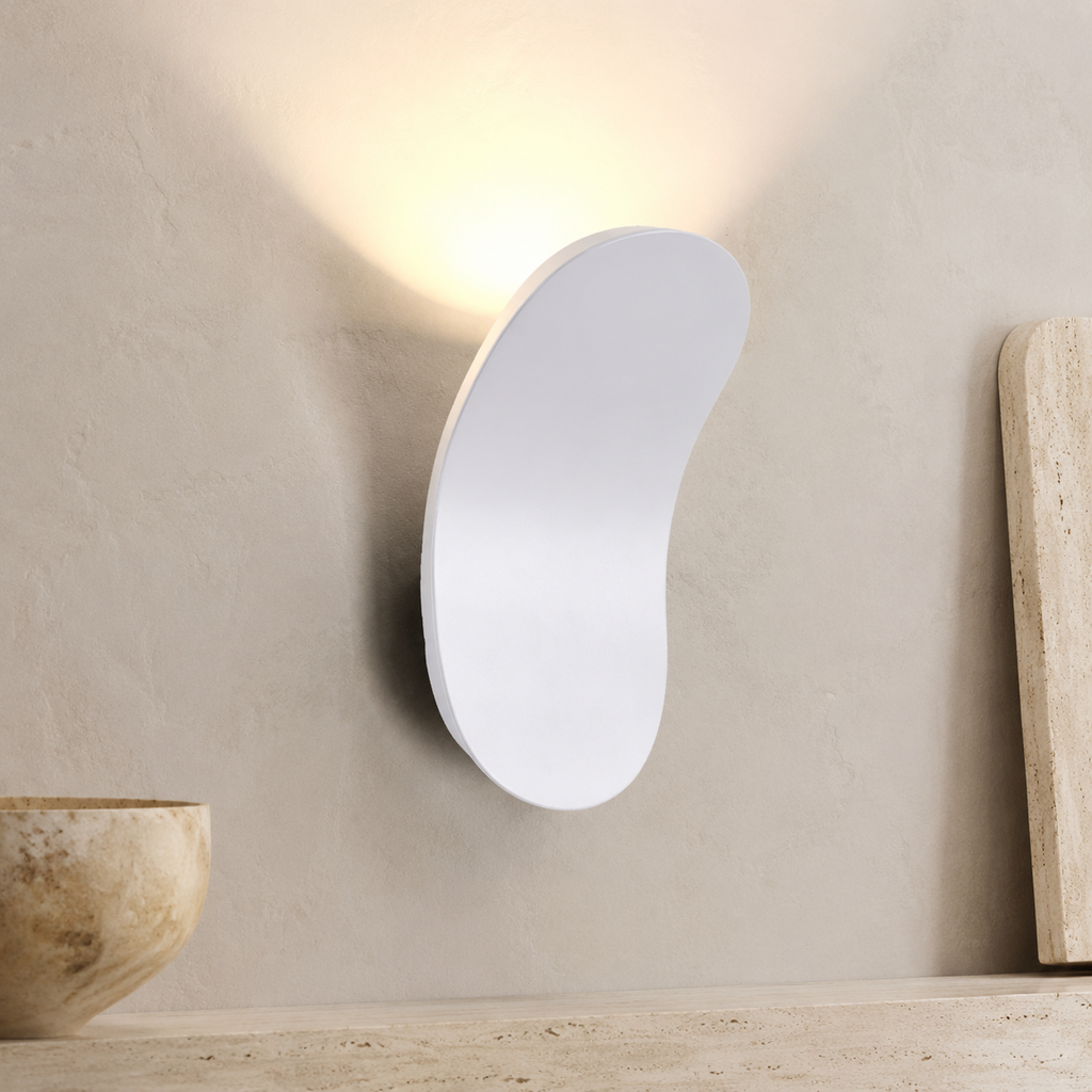 Wall Sconce | Curved Nordic LED Design, Iron, Champagne Finish 4