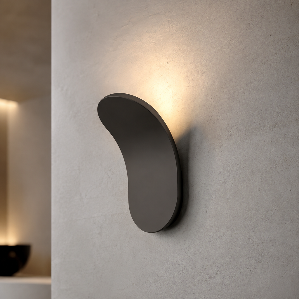 Wall Sconce | Curved Nordic LED Design, Iron, Champagne Finish 7