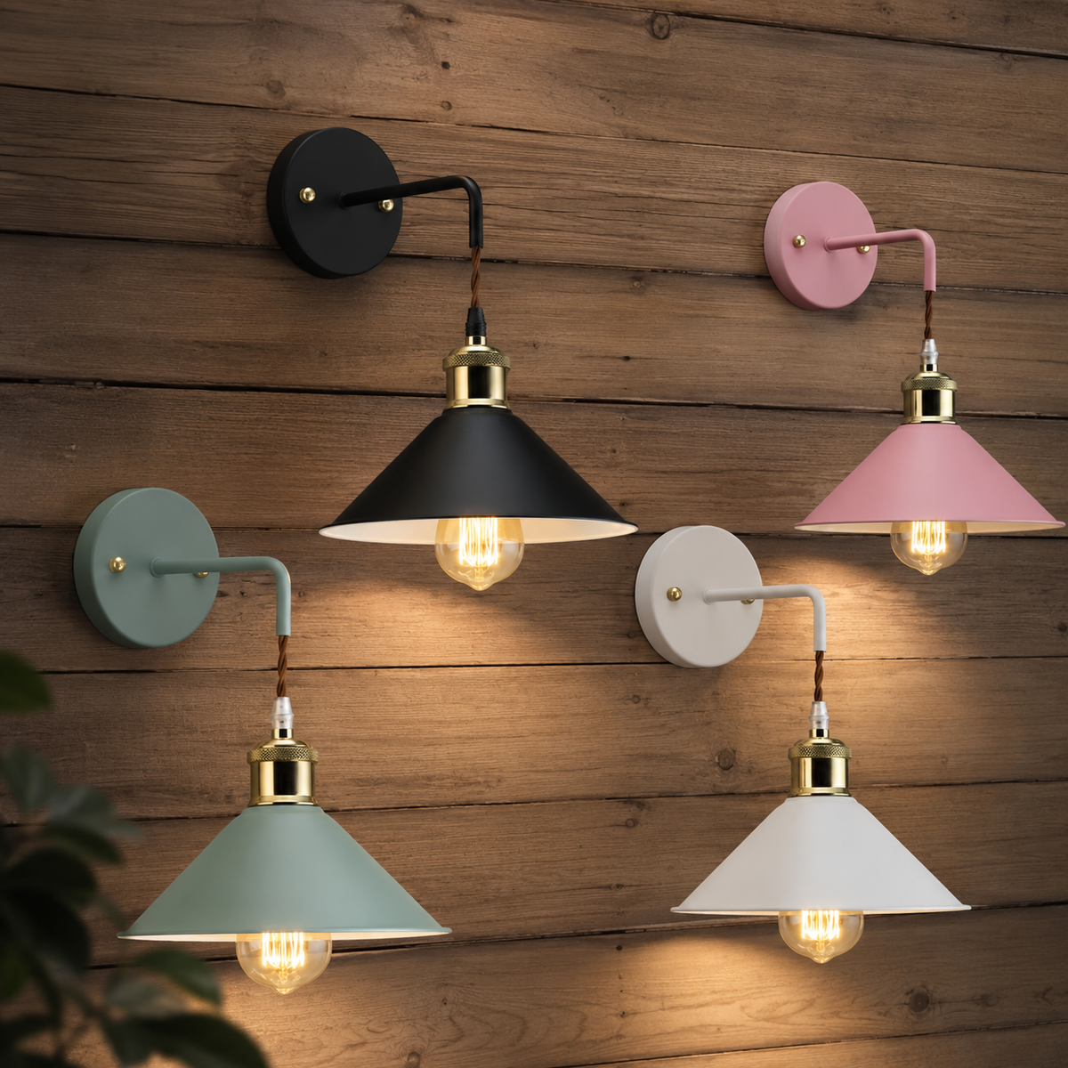 Wall Sconce | Industrial Hardwired E26 Light, Metal, Painted Finish 1