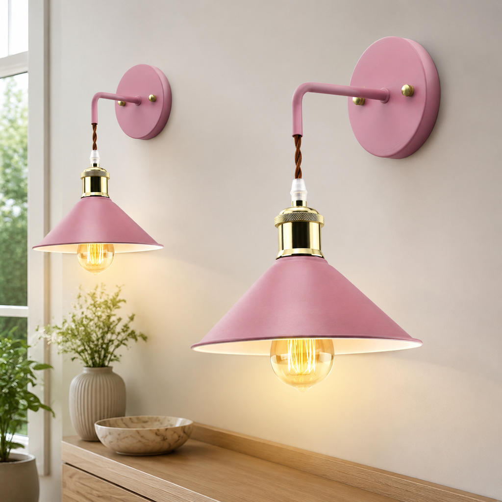 Wall Sconce | Industrial Hardwired E26 Light, Metal, Painted Finish 2