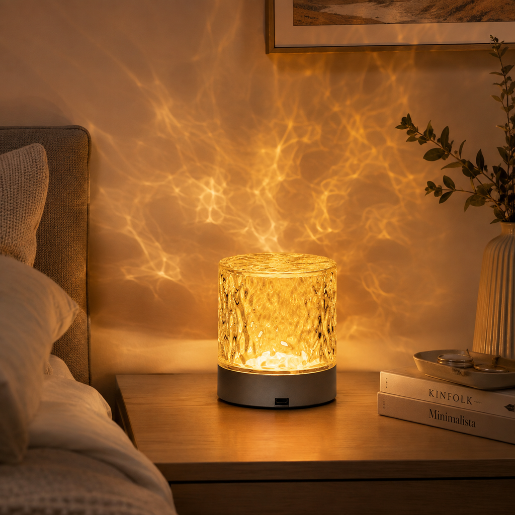 Water Ripple Night Light – 16 Color RGB Projection Lamp with Remote 4